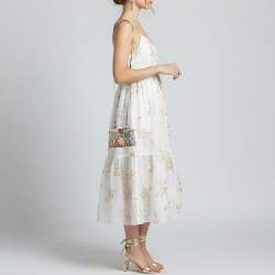 Pre Owned Fendi Peekaboo Micro Multicolor Python Top Handle Bag