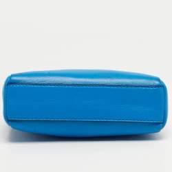 Pre Owned حقيبة فندي بي كابوو ميكرو زرقاء جلد بيد علوية