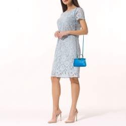 Pre Owned حقيبة فندي بيكابوو ميك رو زرقاء جلد بيد علوية