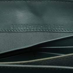 Pre Owned محفظة كونتيننتال بسحاب جلد أزرق بحري فنجي دوتكوم