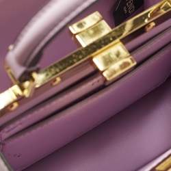 مملوكة مسبقًا حقيبة يد فندي بيكابوو صغيرة جلد سيليريا بني بخياطة ISeeU