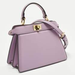 مملوكة مسبقًا حقيبة يد فندي بيكابوو صغيرة جلد سيليريا بني بخياطة ISeeU