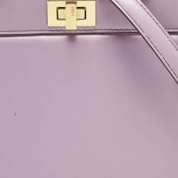 مملوكة مسبقًا حقيبة يد فندي بيكابوو صغيرة جلد سيليريا بني بخياطة ISeeU