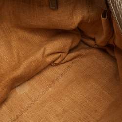 مملوكة مسبقًا Fendi Roll Selleria Metallic Grey Leather Shopper Tote