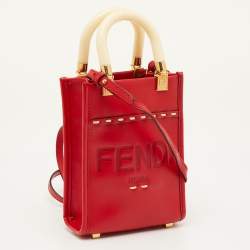 مملوكة مسبقًا Fendi Sunshine Mini Red Leather Tote