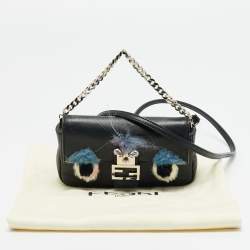 Pre Owned حقيبة كروس بودي صغيرة جلد وفرو فندي بوجي باجيت