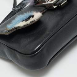Pre Owned حقيبة كروس بودي صغيرة جلد وفرو فندي بوجي باجيت