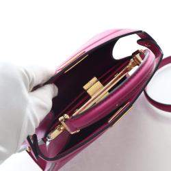 Pre Owned Fendi Petite Lambskin Peekaboo ISeeU