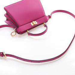 Pre Owned Fendi Petite Lambskin Peekaboo ISeeU