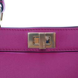 Pre Owned Fendi Petite Lambskin Peekaboo ISeeU