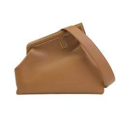 Pre Owned Fendi Medium Brown Calfskin First Clutch