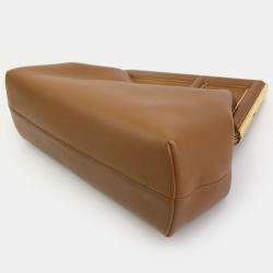 Pre Owned Fendi Medium Brown Calfskin First Clutch