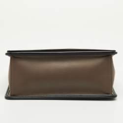 مملوكة مسبقًا حقيبة يد فندي كان آي جلد بنقشة زوكا بني داكن/أسود