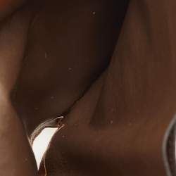 مملوكة مسبقًا Fendi Vintage Brown Lizard Effect Leather Compact Wallet