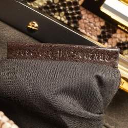 Pre Owned حقيبة فندي x فيرساتشي بيكابوو أي سي يو جلد مثقب متوسطة بيد علوية