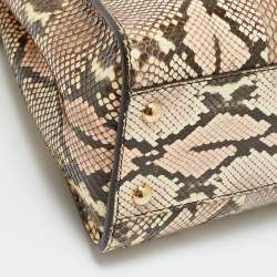 Pre Owned حقيبة فندي x فيرساتشي بيكابوو أي سي يو جلد مثقب متوسطة بيد علوية