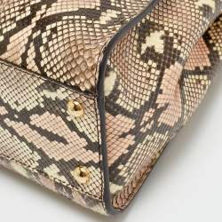 Pre Owned حقيبة فندي x فيرساتشي بيكابوو أي سي يو جلد مثقب متوسطة بيد علوية