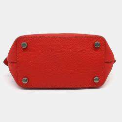 مملوكة مسبقًا Fendi Red Leather Selleria Mini Adele Satchel Bag