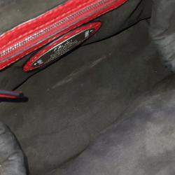 مملوكة مسبقًا Fendi Red Leather Selleria Mini Adele Satchel Bag