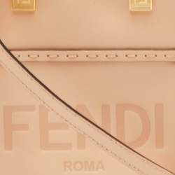 مملوكة مسبقًا حقيبة يد فندي "صن شاين" صغيرة جلد بيج