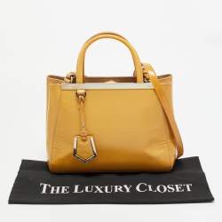 Pre Owned Fendi 2Jours Small Mustard Patent Leather Tote