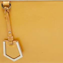 Pre Owned Fendi 2Jours Small Mustard Patent Leather Tote