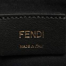 مملوكة مسبقًا محفظة بسلسلة فندي F هو فندي جلد بني/أسود وسط