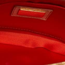 Pre Owned حقيبة كلتش سلسلة جلد لامع ذهبي فندي ميا