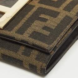 Pre Owned محفظة فندي شعار FF تبغ زوكا كانفاس كونتيننتال