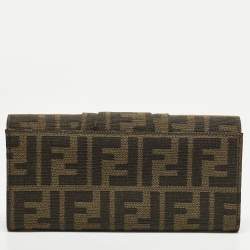 Pre Owned محفظة فندي شعار FF تبغ زوكا كانفاس كونتيننتال