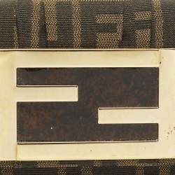 Pre Owned محفظة فندي شعار FF تبغ زوكا كانفاس كونتيننتال