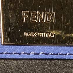 Pre Owned Fendi Peekaboo Medium Purple Leather Top Handle Bag