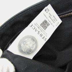 Pre Owned Fendi FENDI X Versace Fendace Canvas Shoulder Bag Tote Bag Gold Black