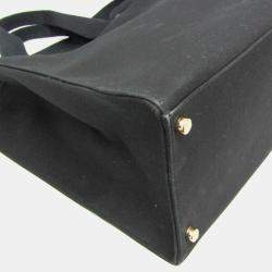 Pre Owned Fendi FENDI X Versace Fendace Canvas Shoulder Bag Tote Bag Gold Black