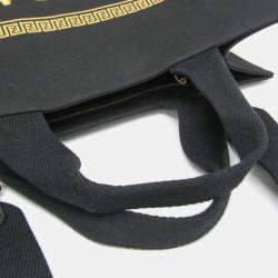 Pre Owned Fendi FENDI X Versace Fendace Canvas Shoulder Bag Tote Bag Gold Black