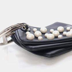 Pre Owned Fendi Triplette Pearl Pouch