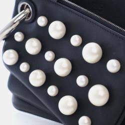 Pre Owned Fendi Triplette Pearl Pouch