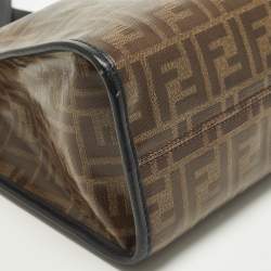 Pre Owned Fendi Runaway Small Zucca Coated Canvas and Leather Tote 