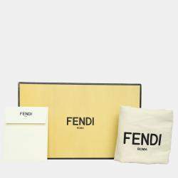 Pre Owned حقيبة فندي كلتش ظرف جلد بثلاثة ألوان مع سلسلة