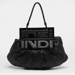 مملوكة مسبقًا Fendi To You Black Leather Convertible Clutch Bag