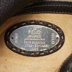 مملوكة مسبقًا Fendi Baguette Black Selleria Leather Flap Bag