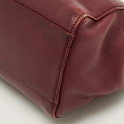 مملوكة مسبقًا حقيبة فندي بكابو صغيرة جلد عنابي بيد علوية