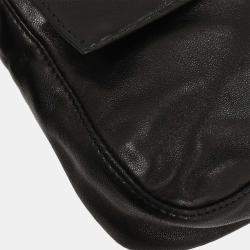 Pre Owned حقيبة فندي باغيت جلد أسود