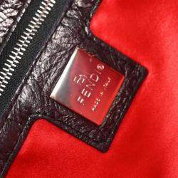 Pre Owned حقيبة فندي باغيت جلد أسود