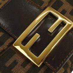 مملوكة مسبقًا Fendi Brown Zucca Baguette Handbag