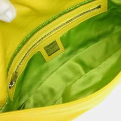 مملوكة مسبقًا حقيبة باغيت جلدية صفراء فندي