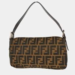 Pre Owned Fendi Brown Zucca Baguette Handbag