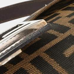 Pre Owned Fendi Brown Zucca Baguette Handbag
