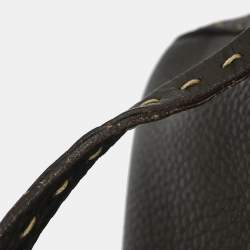 Pre Owned حقيبة يد فيندي خياطة جلد بني غامق