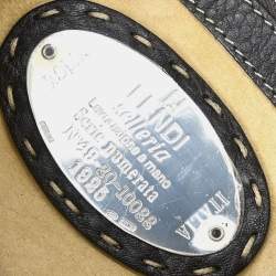 Pre Owned حقيبة يد فيندي خياطة جلد بني غامق